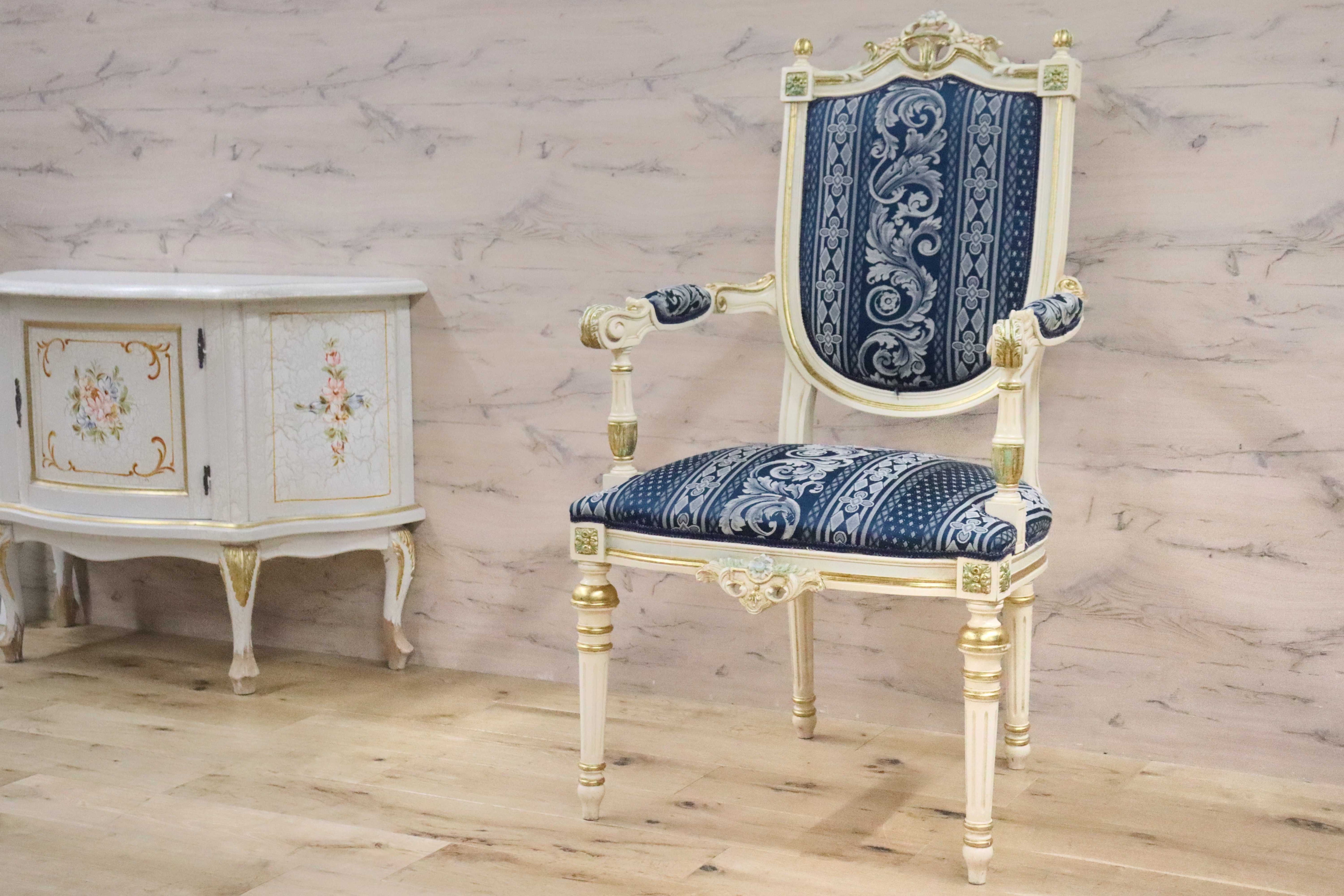 GMGN490E○西洋 アンティーク サロンチェア アームチェア 椅子 クラシック エレガント シャビーシック ロココ調 ヨーロピアン