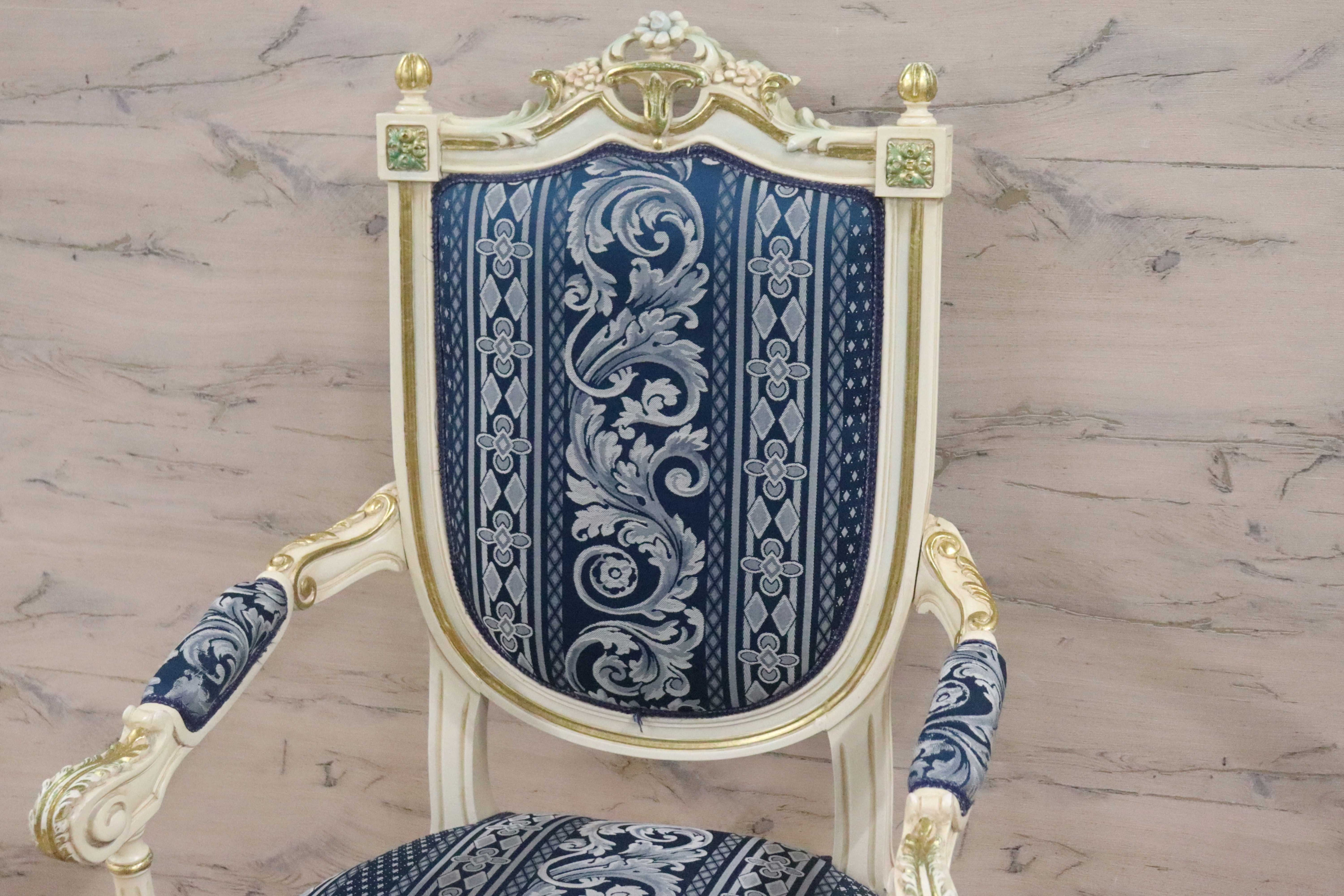 GMGN490E○西洋 アンティーク サロンチェア アームチェア 椅子 クラシック エレガント シャビーシック ロココ調 ヨーロピアン