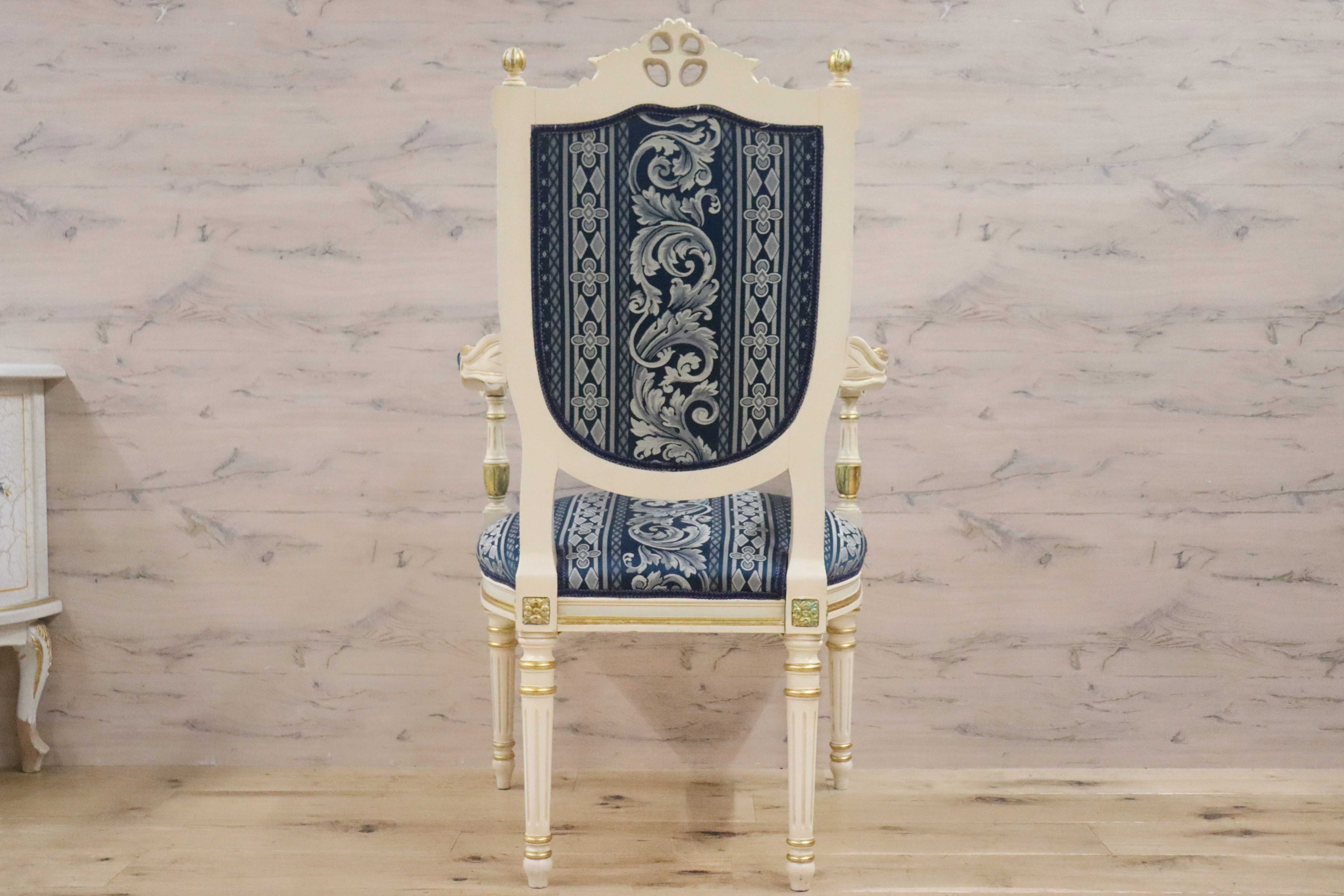 GMGN490E○西洋 アンティーク サロンチェア アームチェア 椅子 クラシック エレガント シャビーシック ロココ調 ヨーロピアン