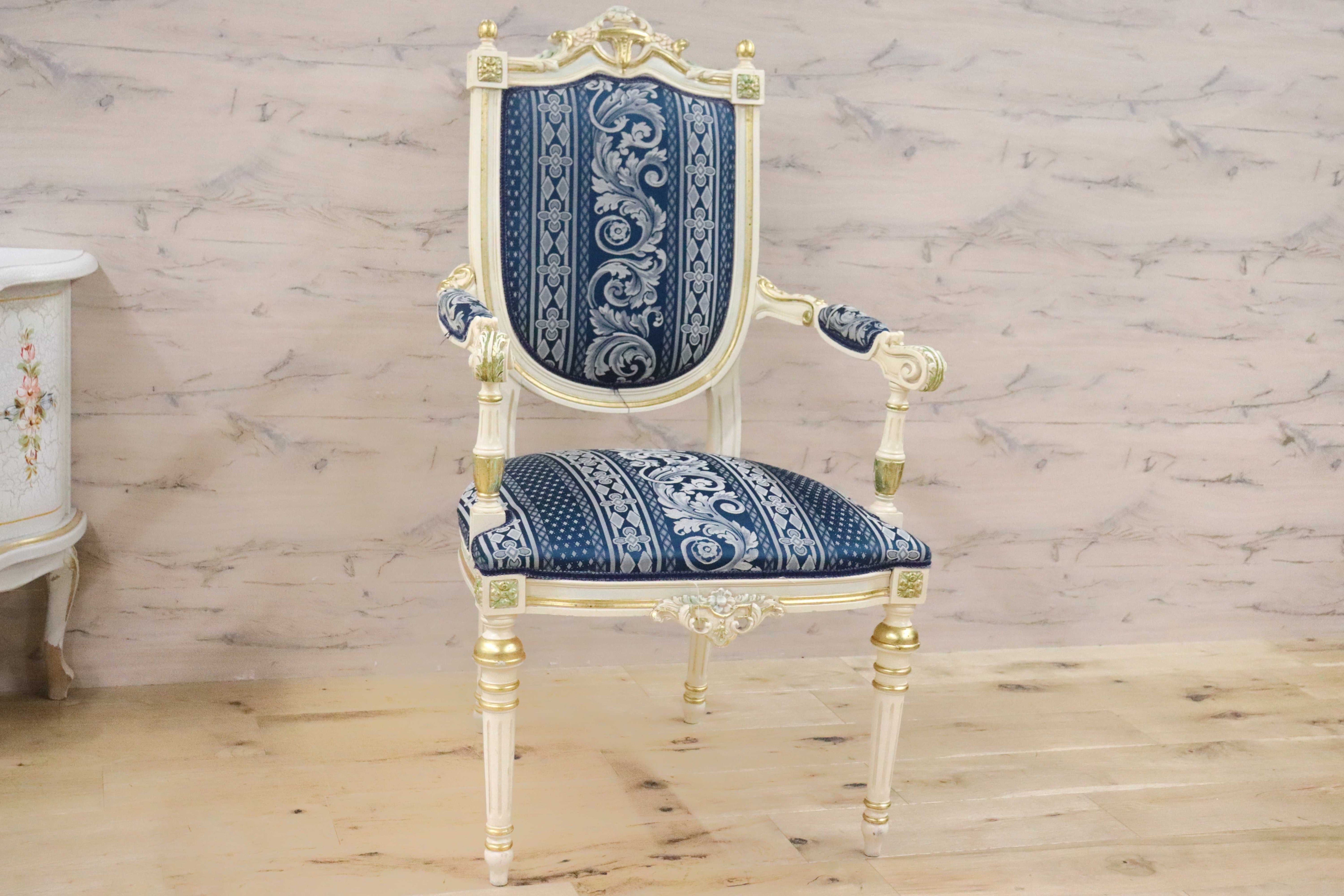 GMGN490F○西洋 アンティーク サロンチェア アームチェア 椅子 クラシック エレガント シャビーシック ロココ調 ヨーロピアン