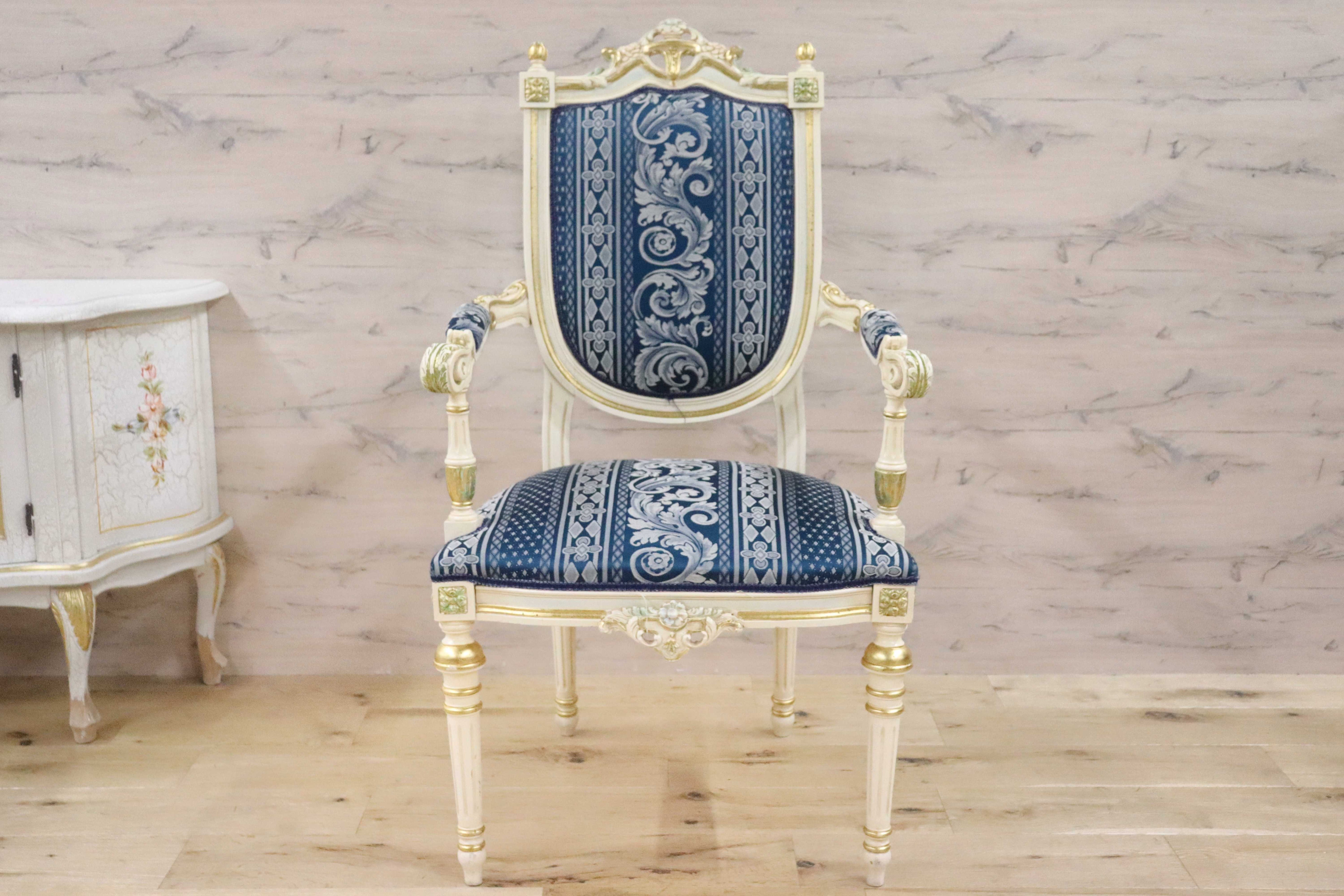 GMGN490F○西洋 アンティーク サロンチェア アームチェア 椅子 クラシック エレガント シャビーシック ロココ調 ヨーロピアン