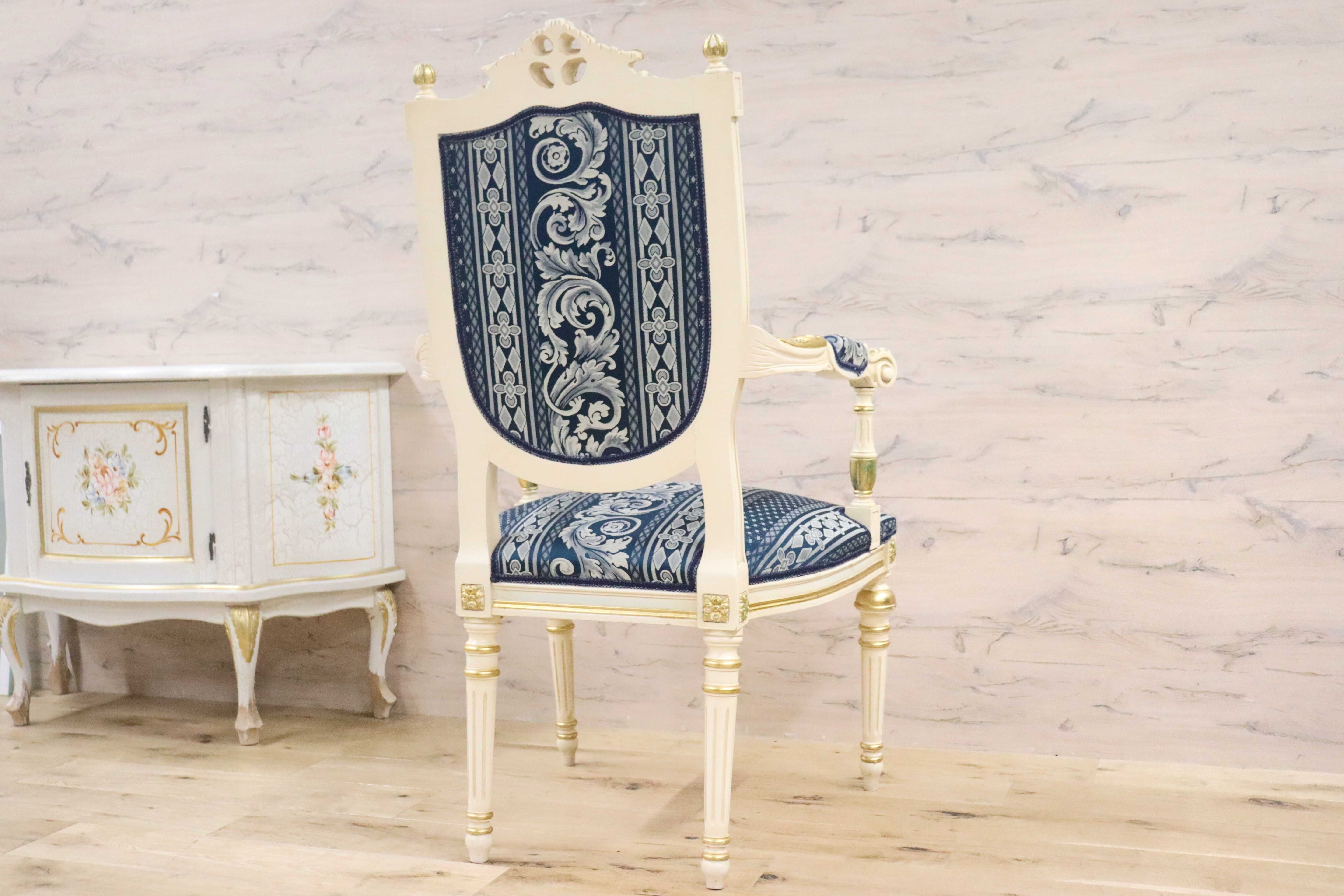 GMGN490F○西洋 アンティーク サロンチェア アームチェア 椅子 クラシック エレガント シャビーシック ロココ調 ヨーロピアン