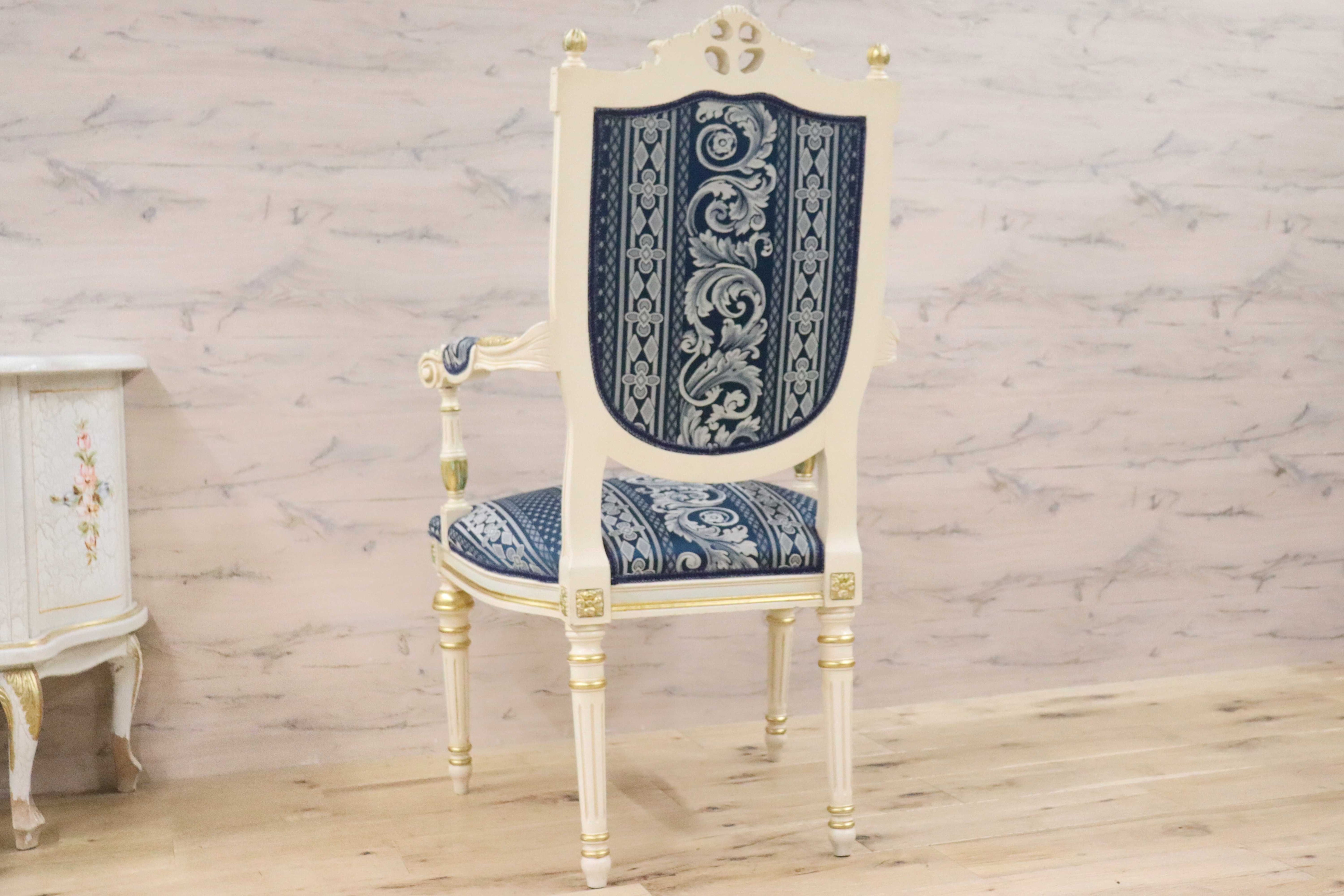 GMGN490F○西洋 アンティーク サロンチェア アームチェア 椅子 クラシック エレガント シャビーシック ロココ調 ヨーロピアン