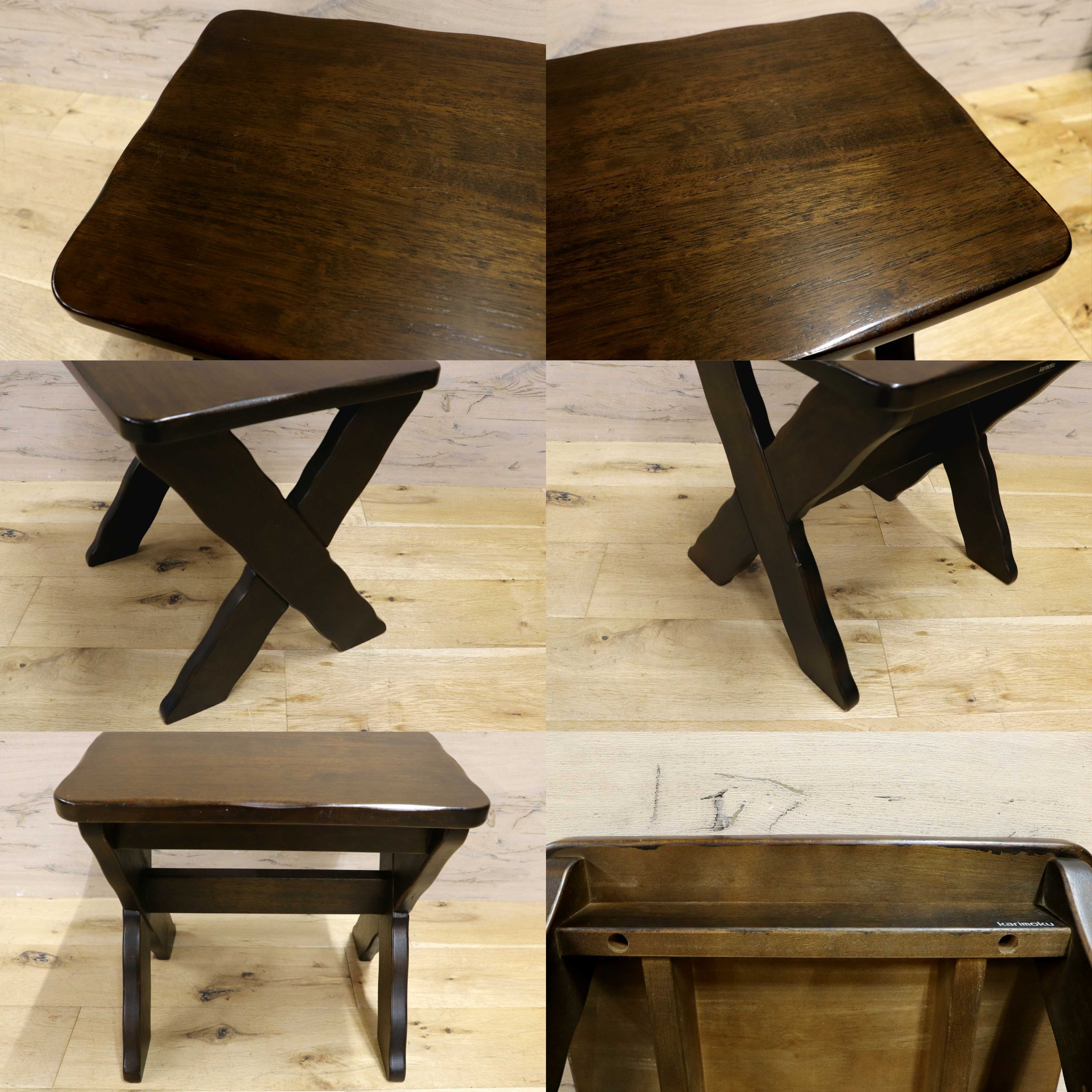 GMIH173D○karimoku / カリモク RUSTIC ルスティック スツール 椅子 花台 飾り台 ナチュラル シンプル ヴィンテージ