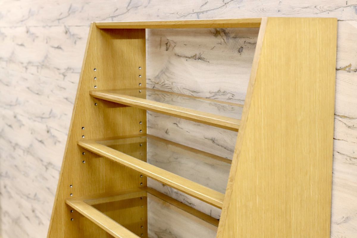 GMFS242A○オーク材 北欧スタイル 陳列棚 店舗什器 ラック 飾り棚 シンプル ナチュラル