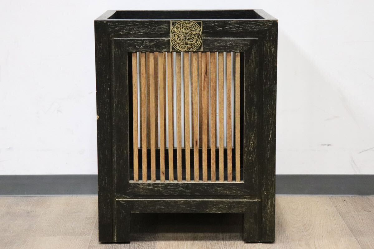 GMGS236C○和製ヴィンテージ 木製 傘立て アンブレラスタンド 玄関収納 和モダン 古民家 店舗 カフェ アンティーク レトロ 展示品