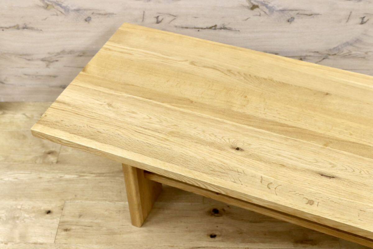 GMHK72○unico / ウニコ CALIME ローテーブル リビングテーブル センターテーブル コーヒーテーブル オーク無垢材 定価4万 展示品 廃番
