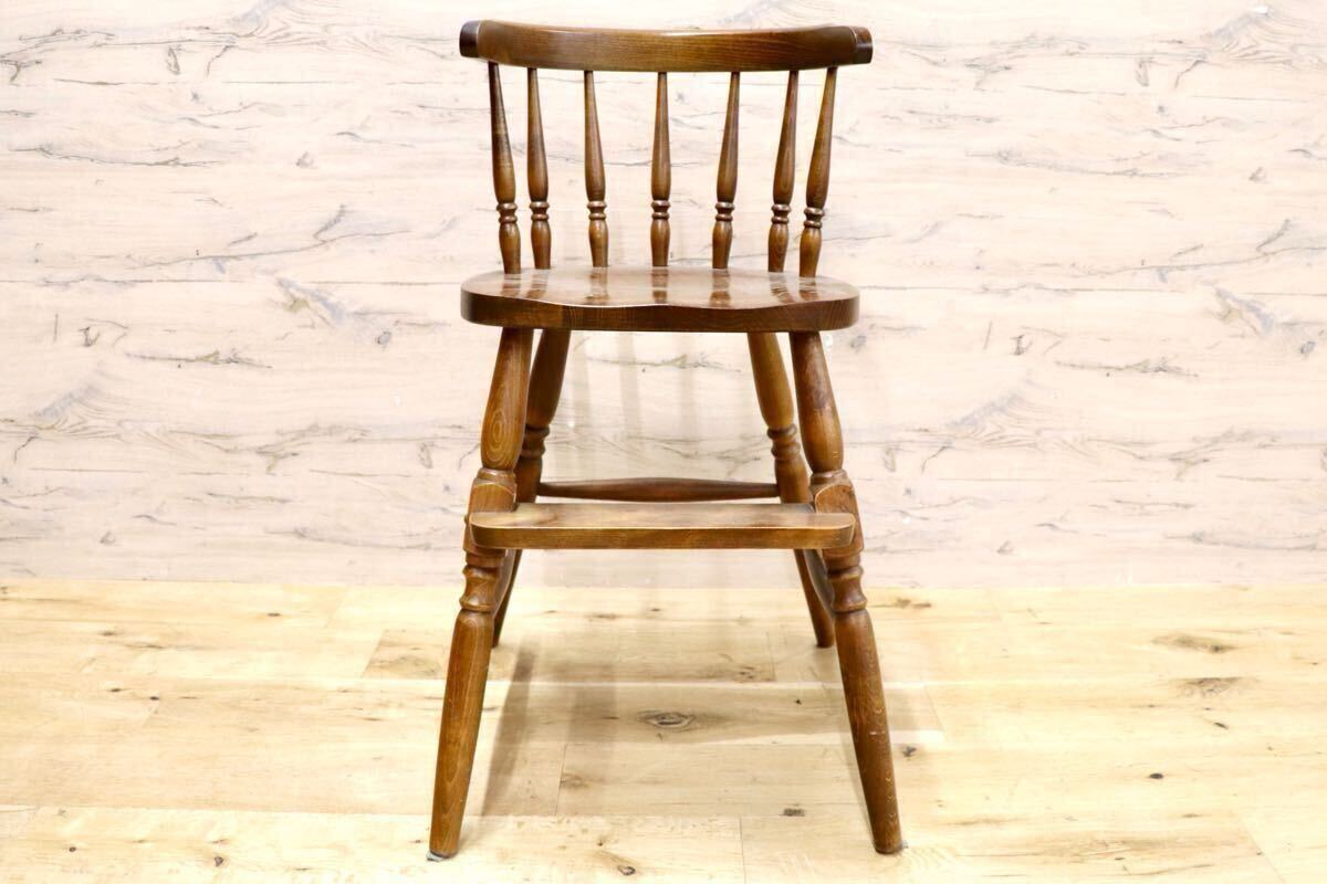 GMHF63○柏木工 / KASHIWA ベビーチェア チャイルドチェア 椅子 ダイニングチェア ウィンザーチェア 無垢 レトロ 古民家 カフェ 飛騨家具