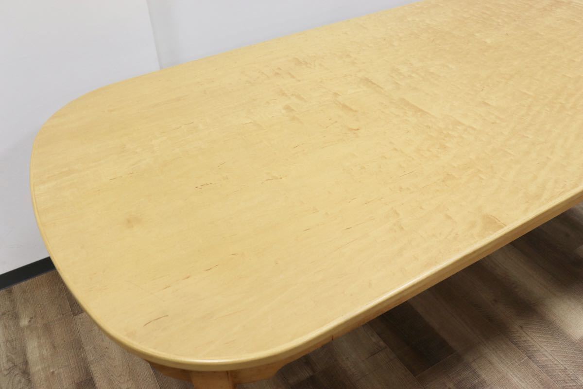 GMGN167○天童木工 / Tendo ブルーノ マットソン ダイニングテーブル 食卓テーブル メープル材 ナチュラル 北欧モダン 希少 廃番モデル