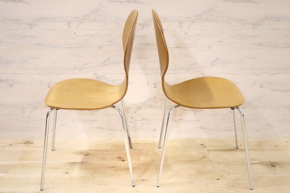 GMGS83B○北欧スタイル スタッキングチェア ダイニングチェア 椅子 エピチェア 2脚セット 木製 金属フレーム シンプル