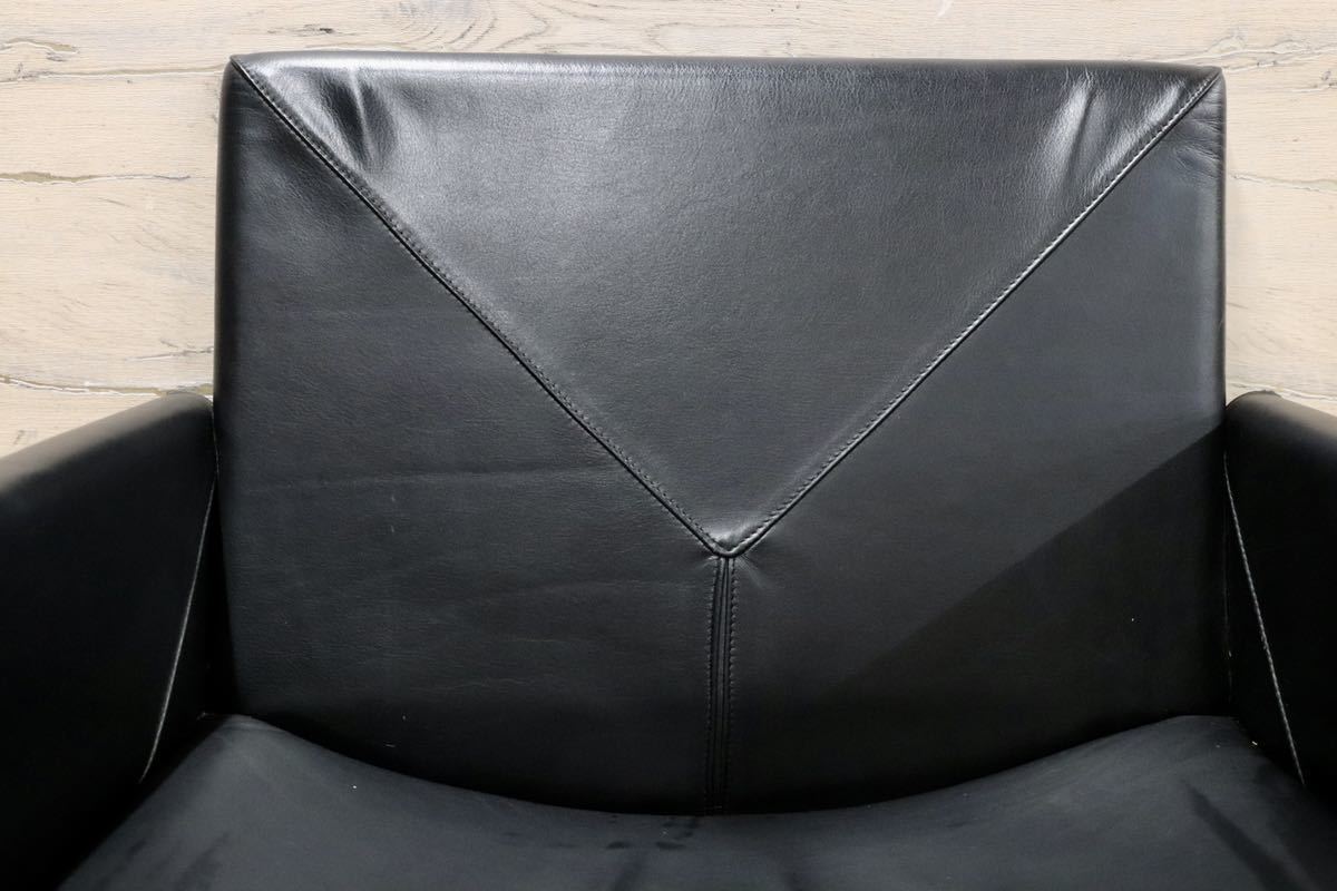 GMGK341A○Artfort / アーティフォート イージーチェア 黒 本革 イタリアモダン ヴィンテージ 稀少 検)cassina マリオベリーニ ブレイク