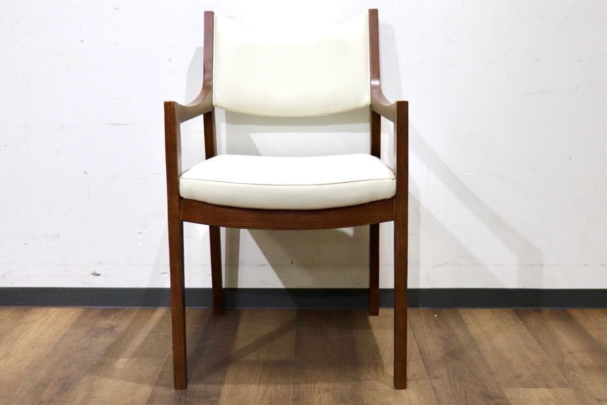 GMHN283F○MARGINAL / マージナル Chess MCH-200 ダイニングチェア アームチェア 椅子 チェア ホワイト シンプル 合皮 北欧スタイル 在庫品