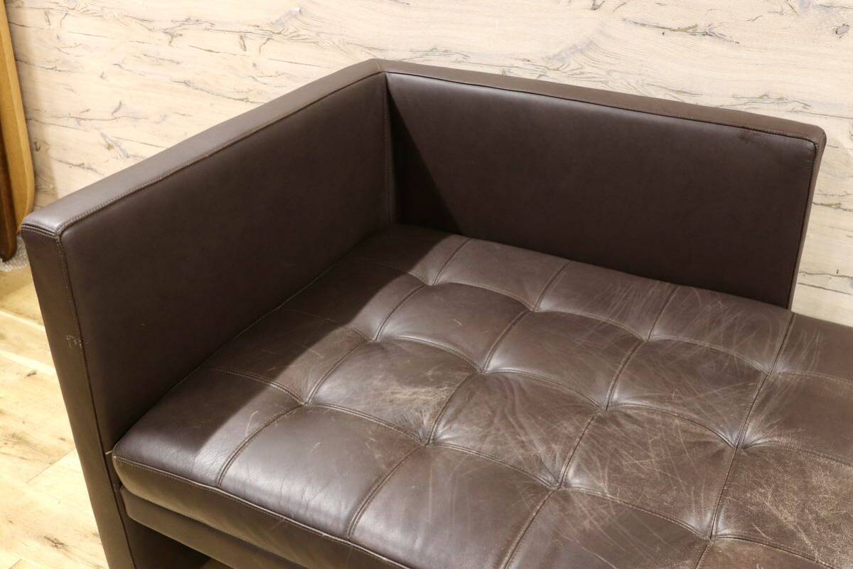 GMHK253○FENDI CASA / フェンディ カーサ シェーズロング ソファ 総本革 レザー ラグジュアリー モダン 最高級 検)cassina B&B