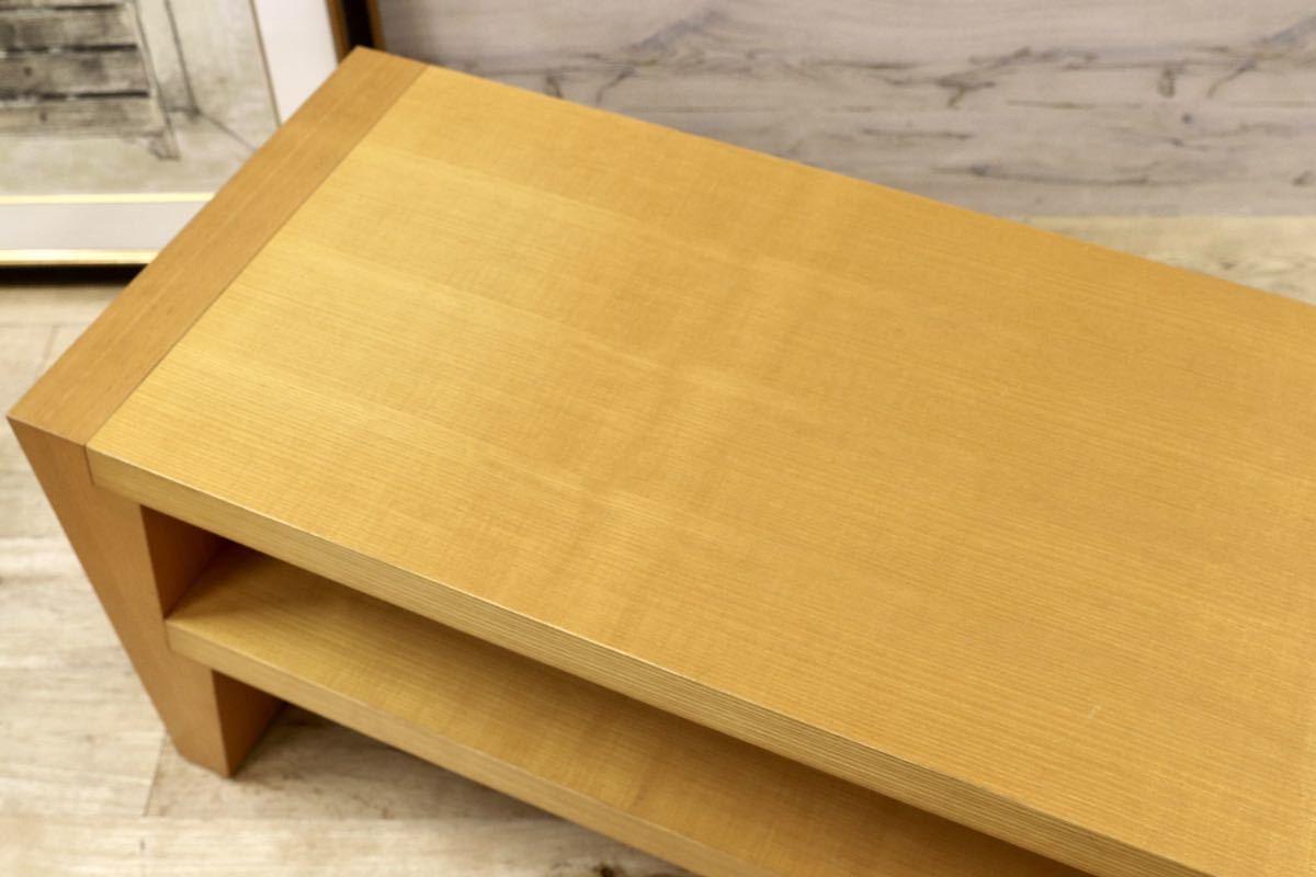 GMGN344D○Cassina ixc / カッシーナイクスシー GILDA ギルダ フィリップ・ユーレル ローテーブル TVボード ローボード ビーチ材 定価20万