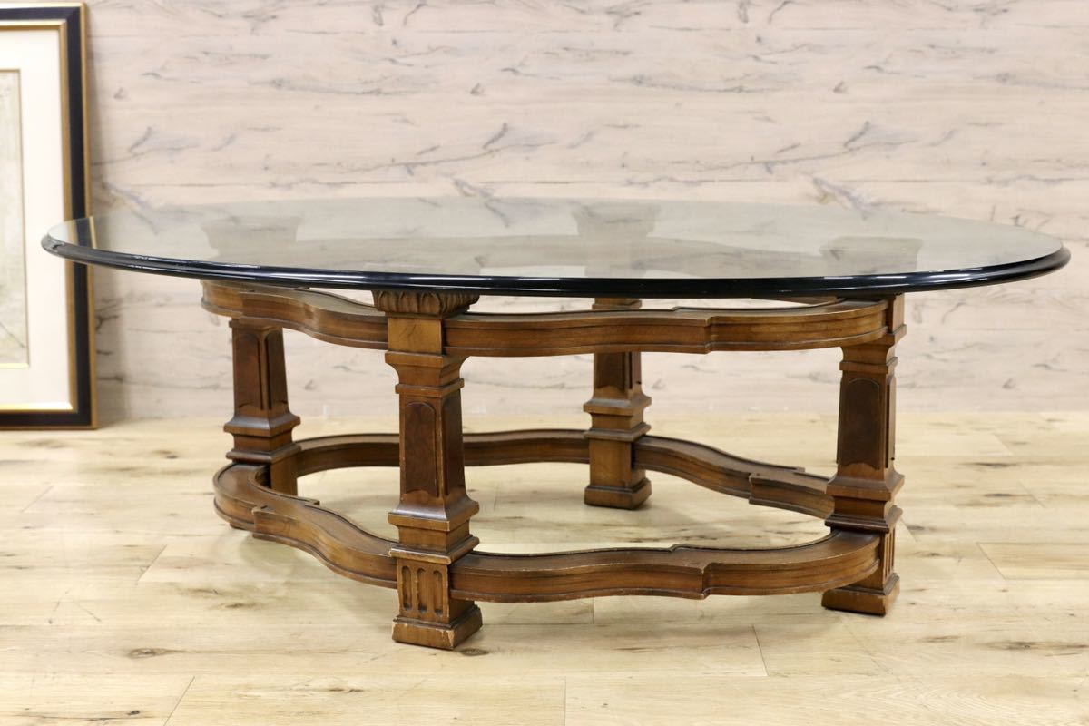 GMGS119○DREXEL HERITAGE / ドレクセルヘリテイジ フランチェスカ センターテーブル リビングテーブル ガラス 定価48万