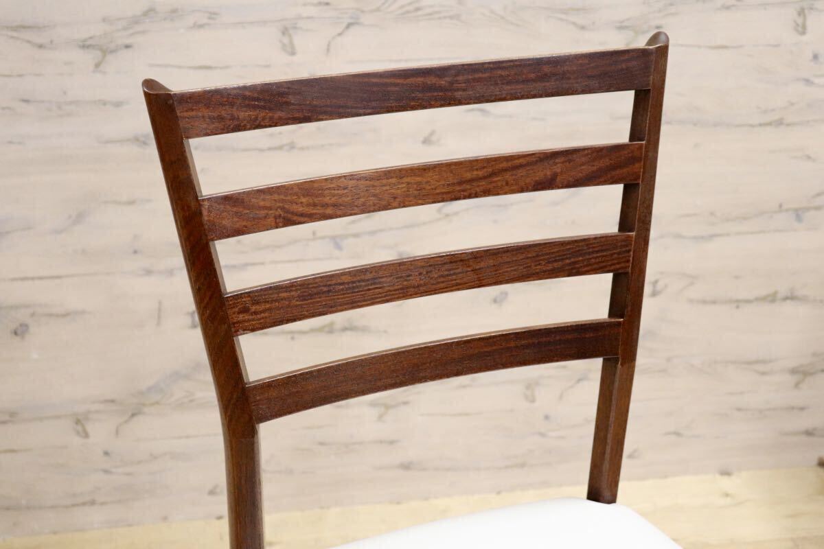 GMHN88B○karimoku / カリモク vivente ビベンテ ダイニングチェア 椅子 2脚セット 花梨無垢材 合皮 稀少 ヴィンテージ 定価約36万