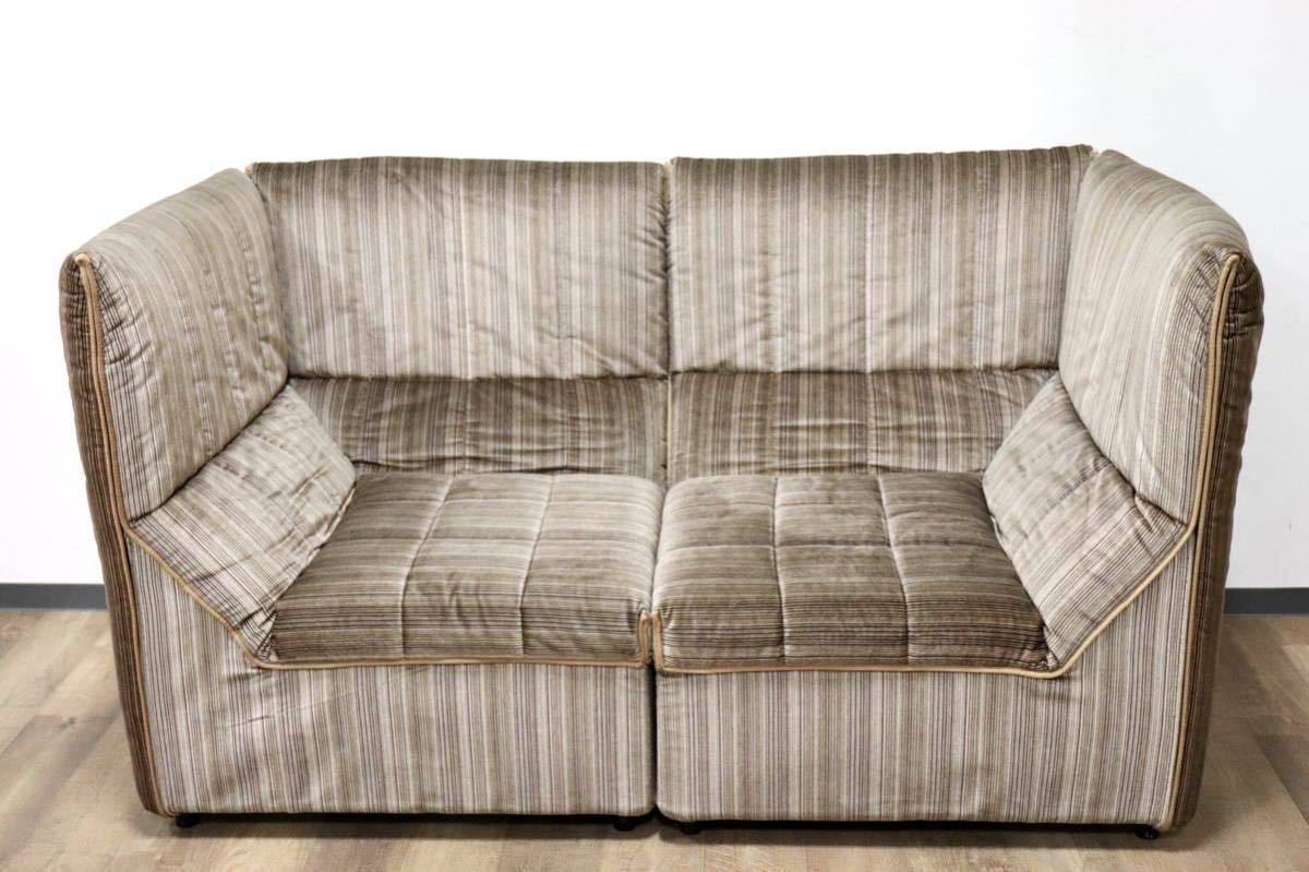 GMGK184○B&B ITALIA BAIA バイア 2人掛けソファ ラブソファ 1970’sヴィンテージ Antonio Citterio e Paolo Nava イタリアモダン 超希少