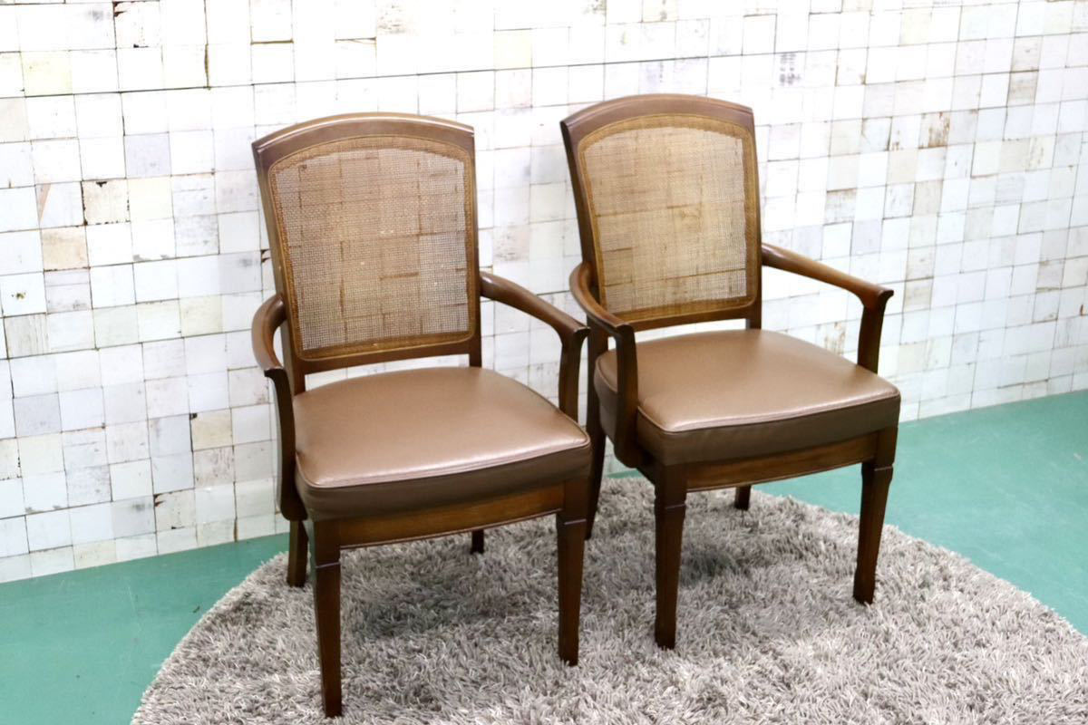 GMGT133B○maruni / マルニ 地中海 レティーロ ダイニングチェア 食卓椅子 ビーチ材 マルニスムース ブラウン 2脚セット 定価約22.4万