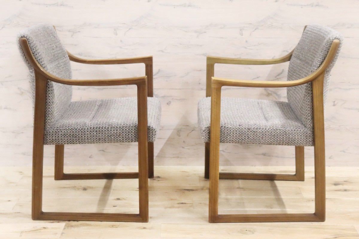 GMGH210A○karimoku / カリモク UW5300 ソファ 1人掛けソファ 2脚セット 木製フレーム ファブリック モダン 定価20万 展示品