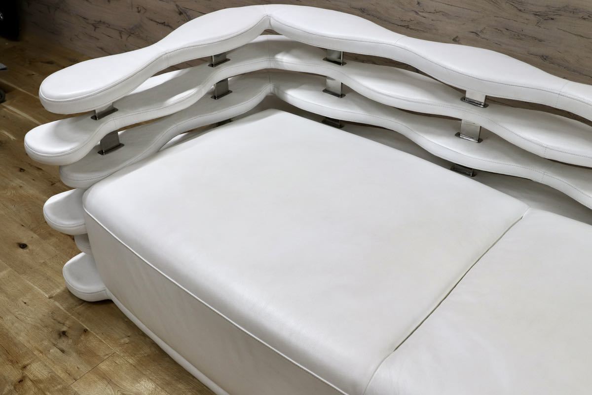 GMGF55○KELVIN GIORMANI Luxury Sofas / ケルビンジョルマーニ orvieto ONDA 総本革 白 カウチソファ ドイツ 最高級 購入価格800万