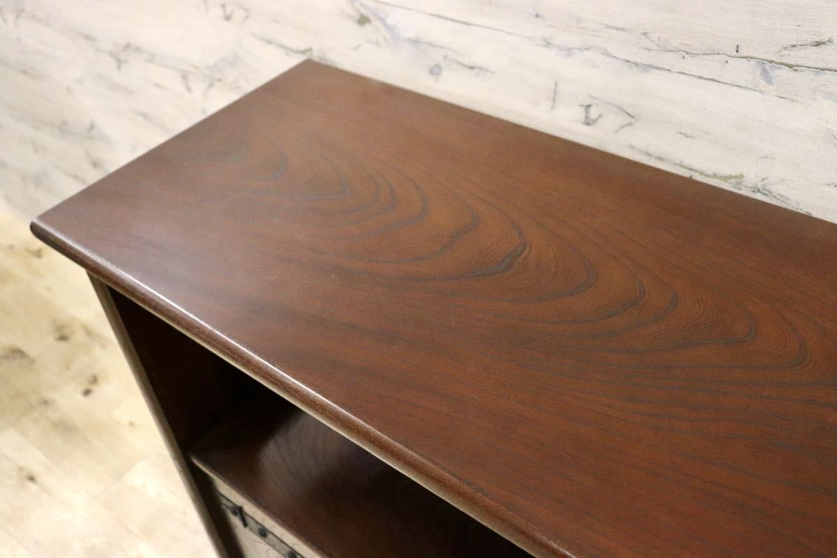 GMGS78○茶箪笥 茶棚 飾り棚 収納棚 民芸家具 欅 和家具 和室 座敷 古民家 レトロ アンティーク 和モダン