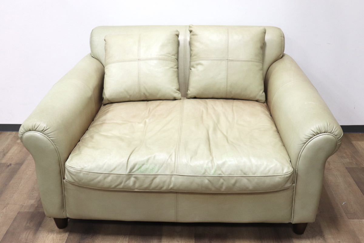 GMGN313○HALO / ハロ GIL SOFA ギルソファ アスプルンド 1.5人掛けソファ シングルソファ 総革 英国 ヴィンテージ 店舗什器 定価約25万