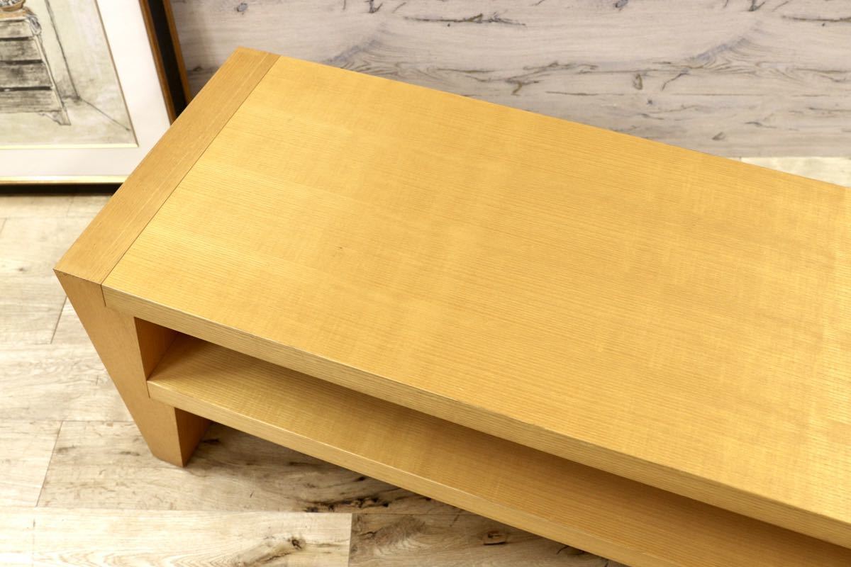 GMGN344C○Cassina ixc / カッシーナイクスシー GILDA ギルダ フィリップ・ユーレル ローテーブル TVボード ローボード ビーチ材 定価20万