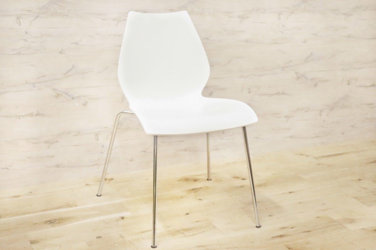 GMGN179B○Kartell / カルテル ダイニングチェア スタッキングチェア アームレスチェア ミィーティングチェア 椅子 ホワイト