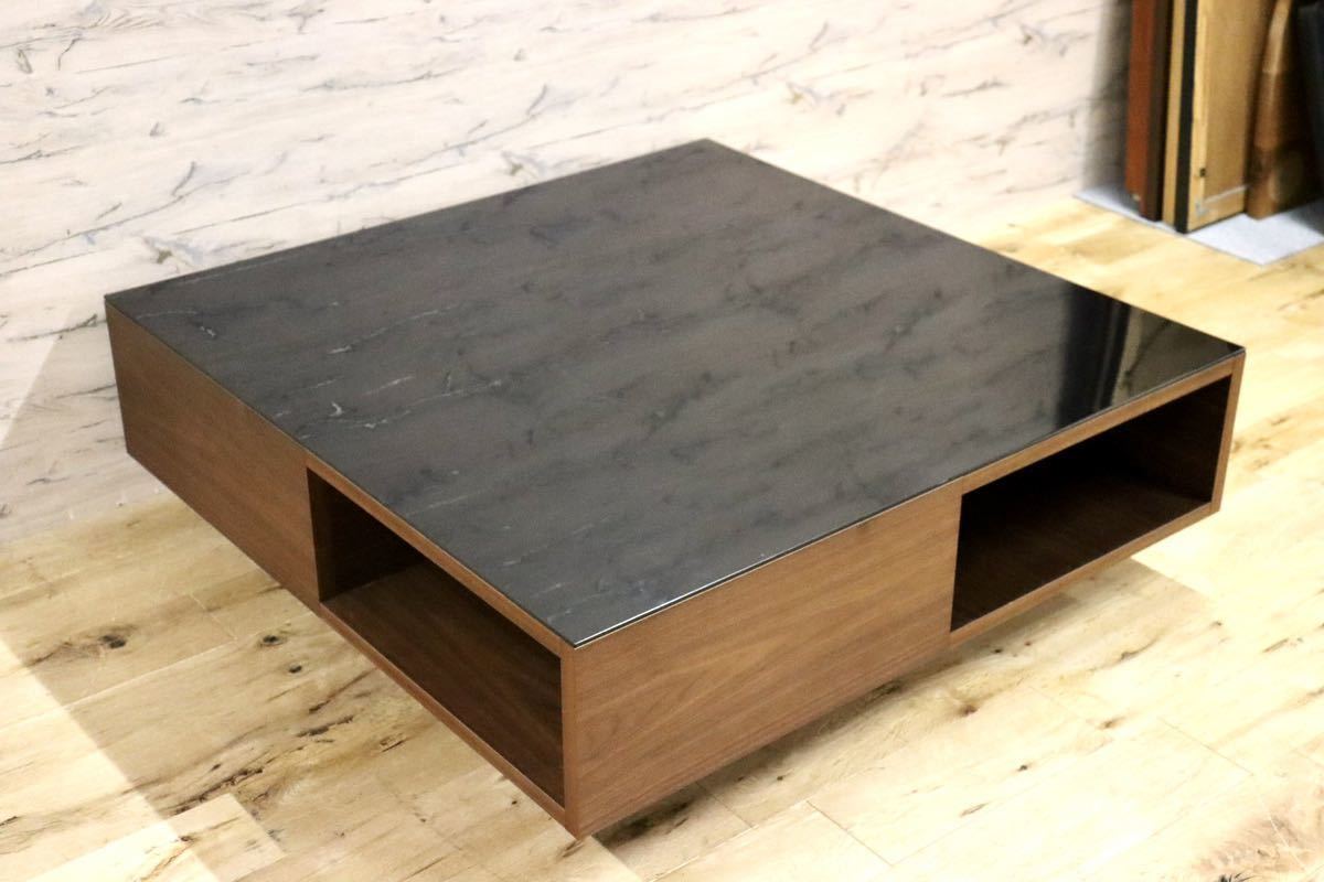 GMGN267○松永家具 Edith エディス センターテーブル リビングテーブル ローテーブル ウォールナット 定価約15.6万 展示品