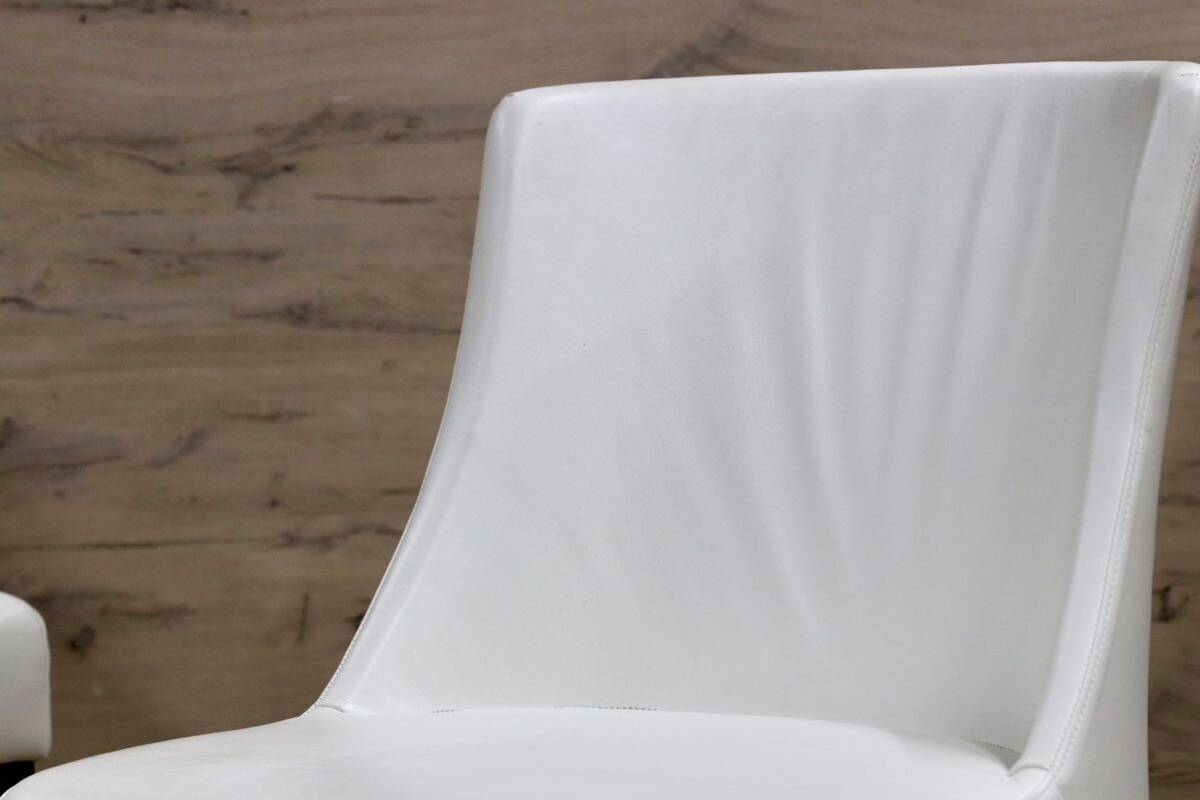 GMHK252A○erba / エルバイタリア ダイニングチェア アルテ 椅子 本革 ホワイト IDC大塚家具 モダン 2脚セット 定価21.2万