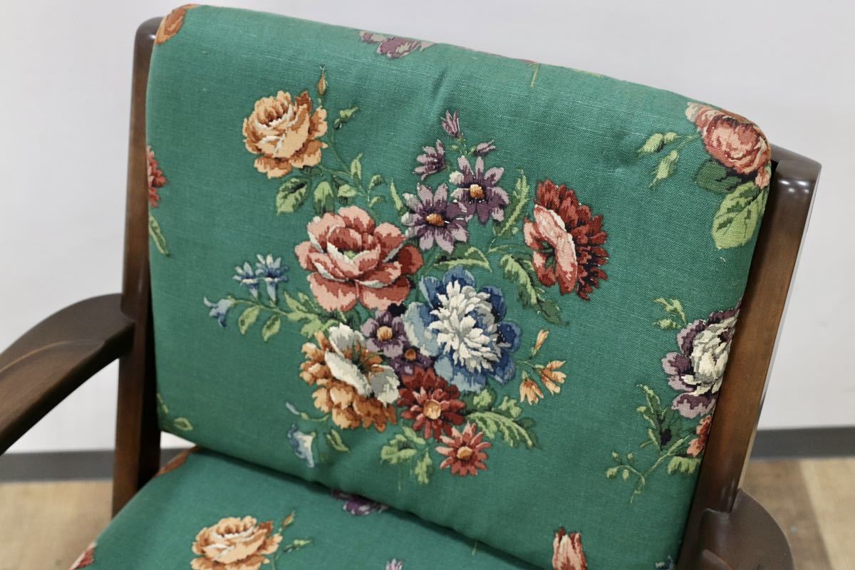 GMGH102B○神戸家具 洋家具 アームチェア ラウンジチェア 1人掛けソファ レトロ カントリー ヴィンテージ 稀少 検)三越家具 ブルージュ