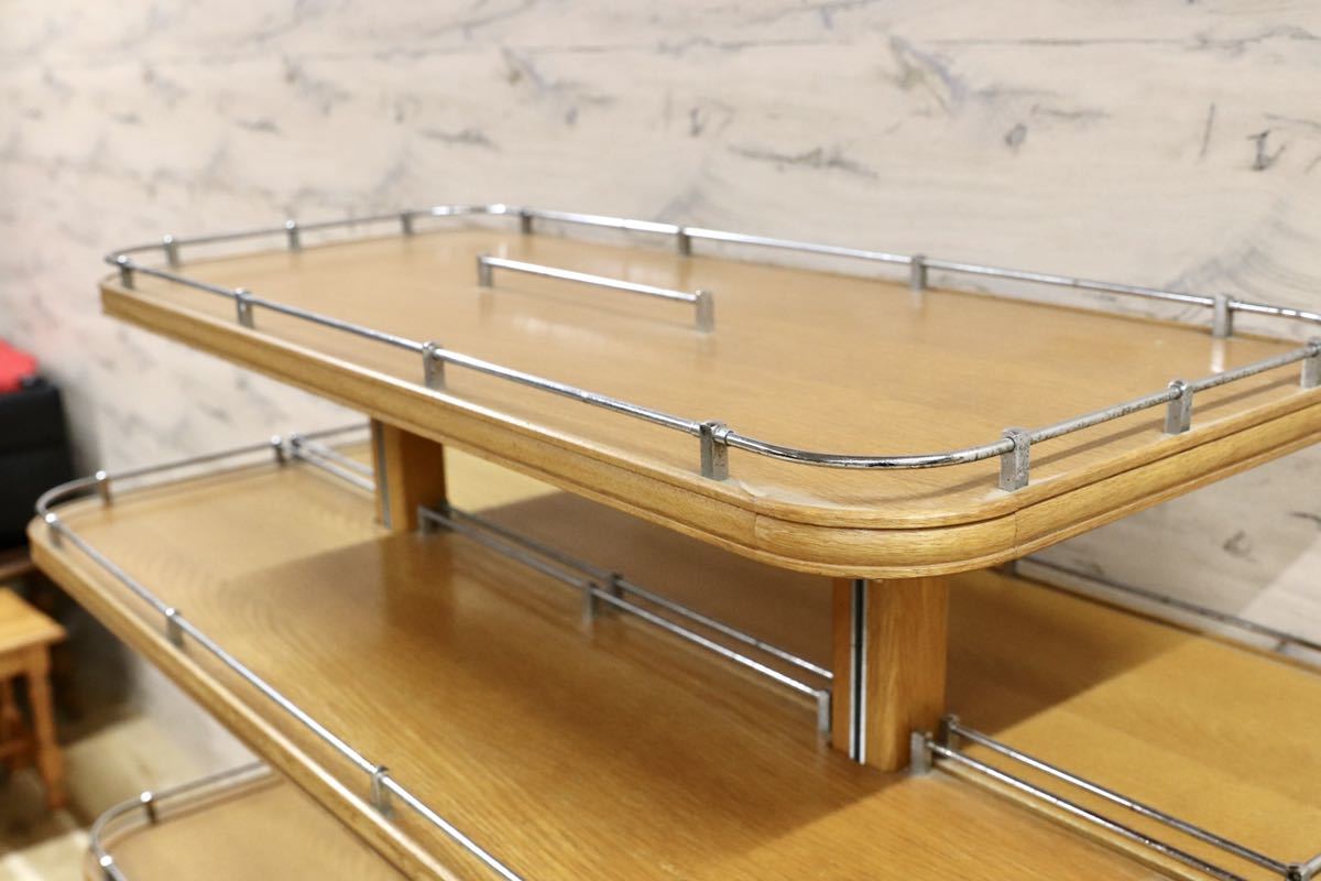 GMFH401○英国 イギリス アンティーク ディスプレイラック 棚 1940年代 オーク材 クラシック 西洋 店舗什器 輸入家具 定価38.5万