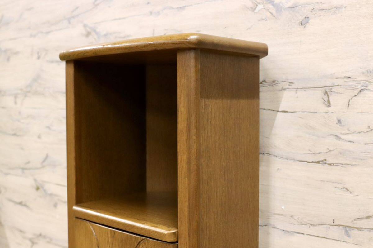 GMHS262○浜本工芸 / HAMAMOTO 電話台 収納棚 楢材 ブラウン 国産家具 花台 飾り台 約5.5万