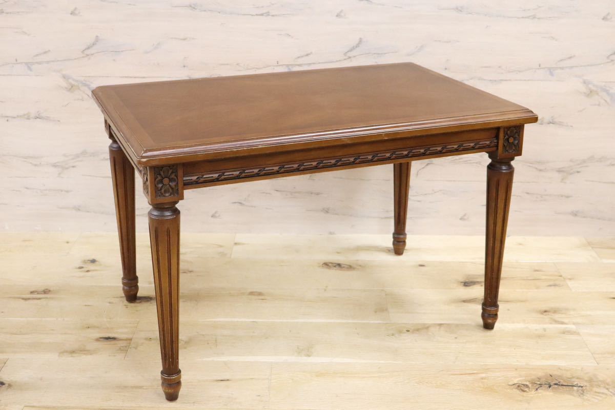 GMGF50○karimoku / カリモク サイドテーブル リビングテーブル アンティーク クラシック ルイ16世様式 彫刻 国産家具