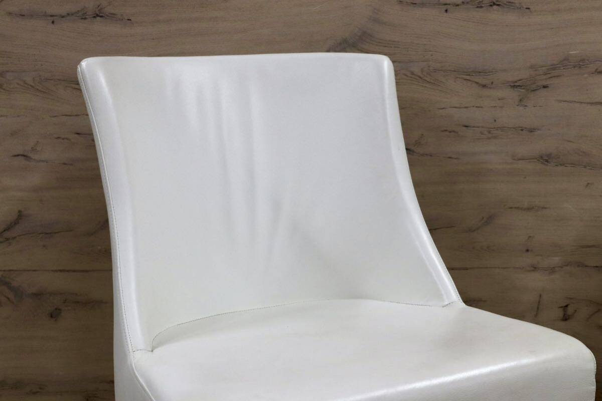 GMHK252B○erba / エルバイタリア ダイニングチェア アルテ 椅子 本革 ホワイト IDC大塚家具 モダン 2脚セット 定価21.2万