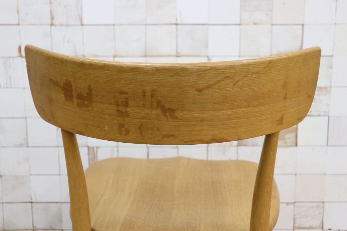 GMIS538B〇飛騨産業/ HIDA キツツキ CRESCENTクレセント ダイニングチェア 椅子オーク無垢材 定価約8.7万