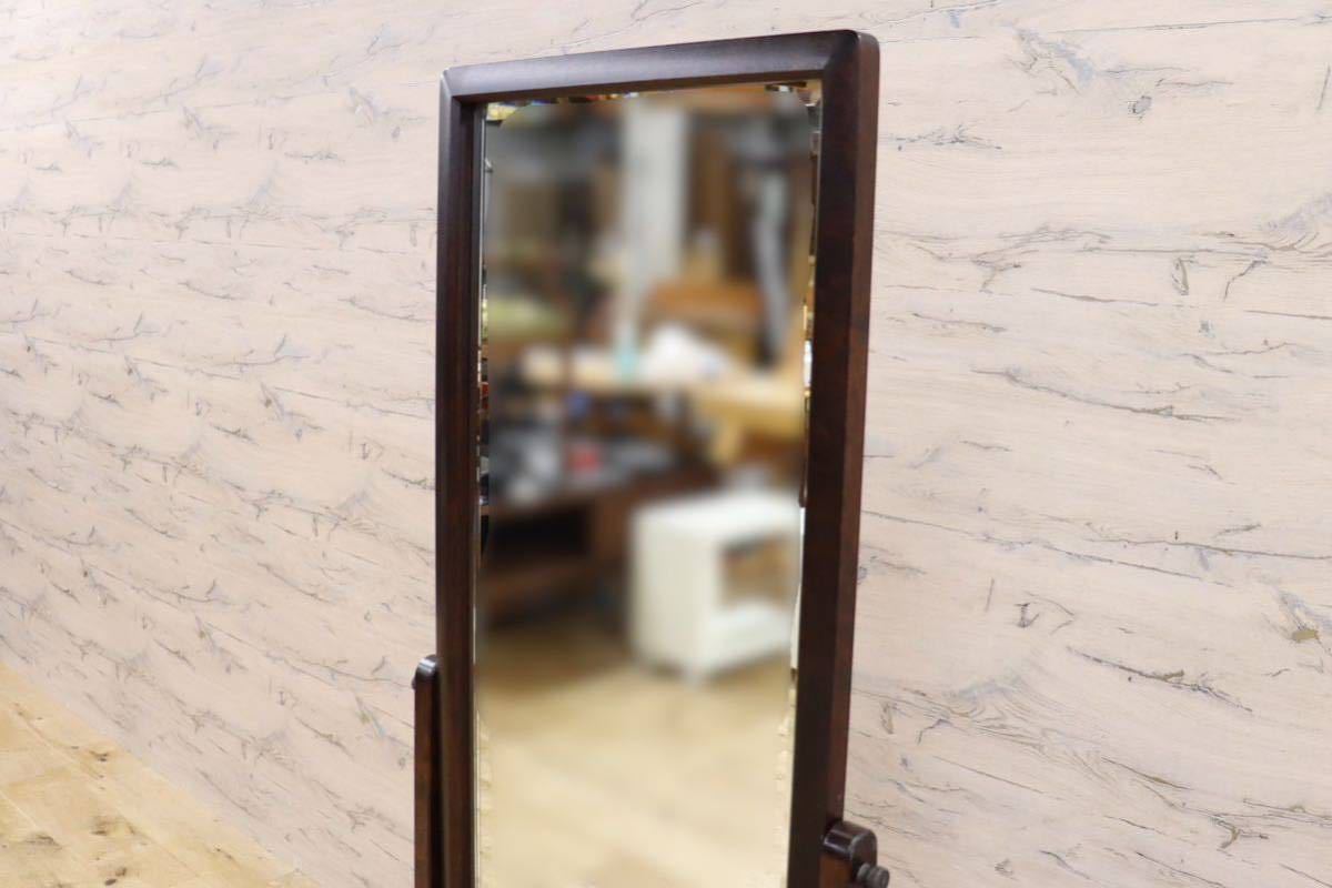 GMGS93○北海道民芸家具 姿見 全身鏡 スタンドミラー ウォールミラー 鏡 和モダン 樺材 飛騨 伝統工芸 定価約10万