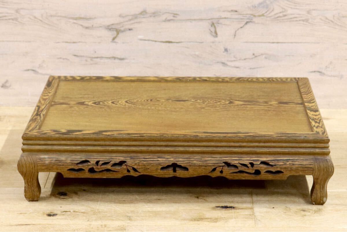 GMHH317A○鉄刀木 タガヤサン 花台 飾り台 床の間 和風 木製 盆栽台 骨董 アンティーク 古美術