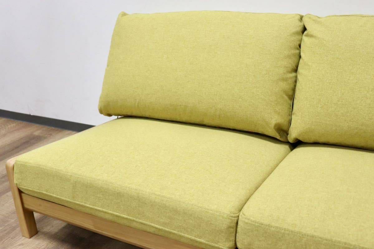 GMGH91A○家具の大丸 Labco ラブコ 2人掛けソファ ラブソファ ローソファ 長椅子 ファブリック ナチュラル モダン 定価13.8万 展示品