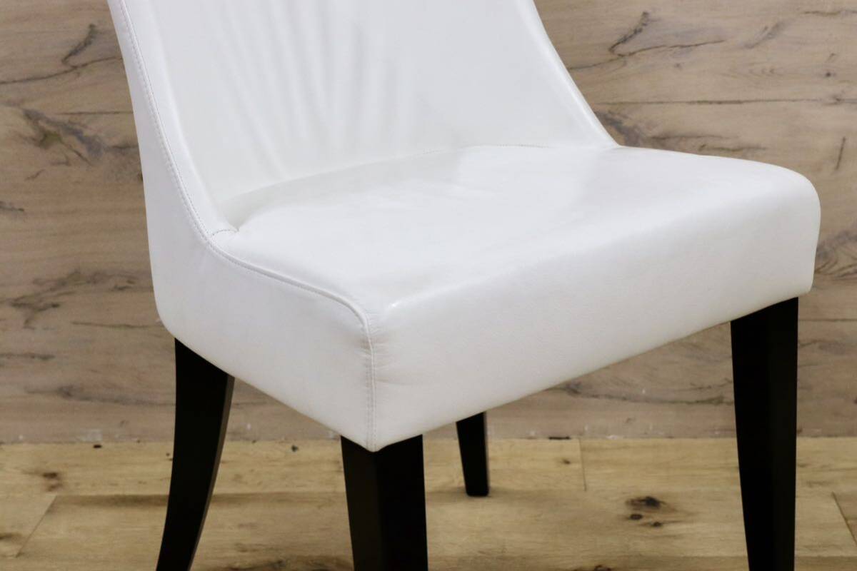 GMHK252A○erba / エルバイタリア ダイニングチェア アルテ 椅子 本革 ホワイト IDC大塚家具 モダン 2脚セット 定価21.2万