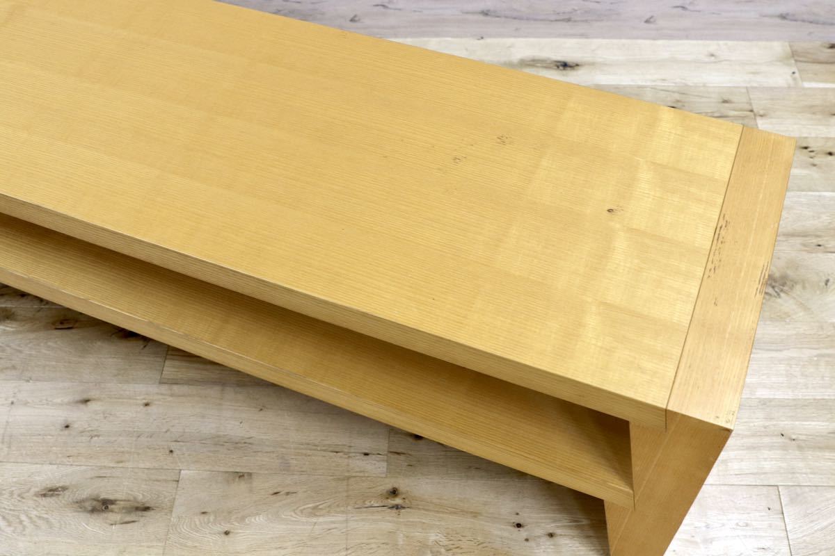 GMGN344C○Cassina ixc / カッシーナイクスシー GILDA ギルダ フィリップ・ユーレル ローテーブル TVボード ローボード ビーチ材 定価20万