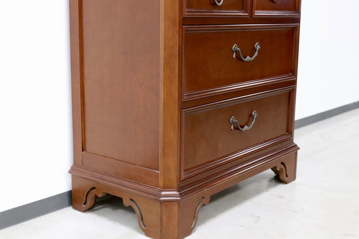 GMGH96○Lynn Hollyn / リンホーリン オバールドアチェスト 収納家具 定価約27.4万 ブラウン 美品