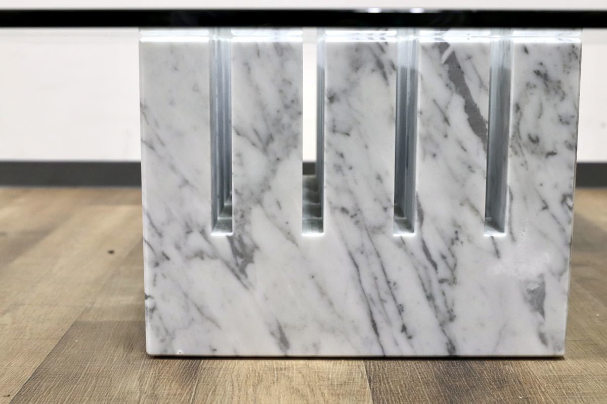 GMGK43○cattelan italia / カッテラン イタリア Scacco ガラス製 リビングテーブル Philip Jackson 定価28.7万 展示品※発送不可