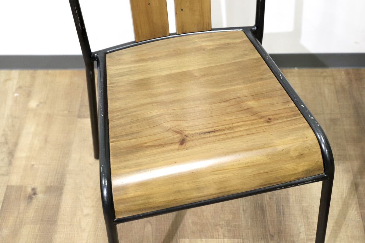 GMGN303A○MANHATTAN CHAIR / マンハッタンチェア 椅子 ダイニングチェア 2脚セット インダストリアル ウッド スチール 定価3.6万