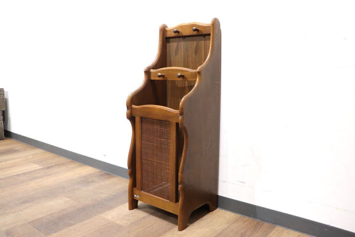 GMHN160A○karimoku / カリモク 傘立て アンブレラスタンド 玄関収納 収納家具 ラタン 籐 ブナ材 レトロ カントリー 国産家具