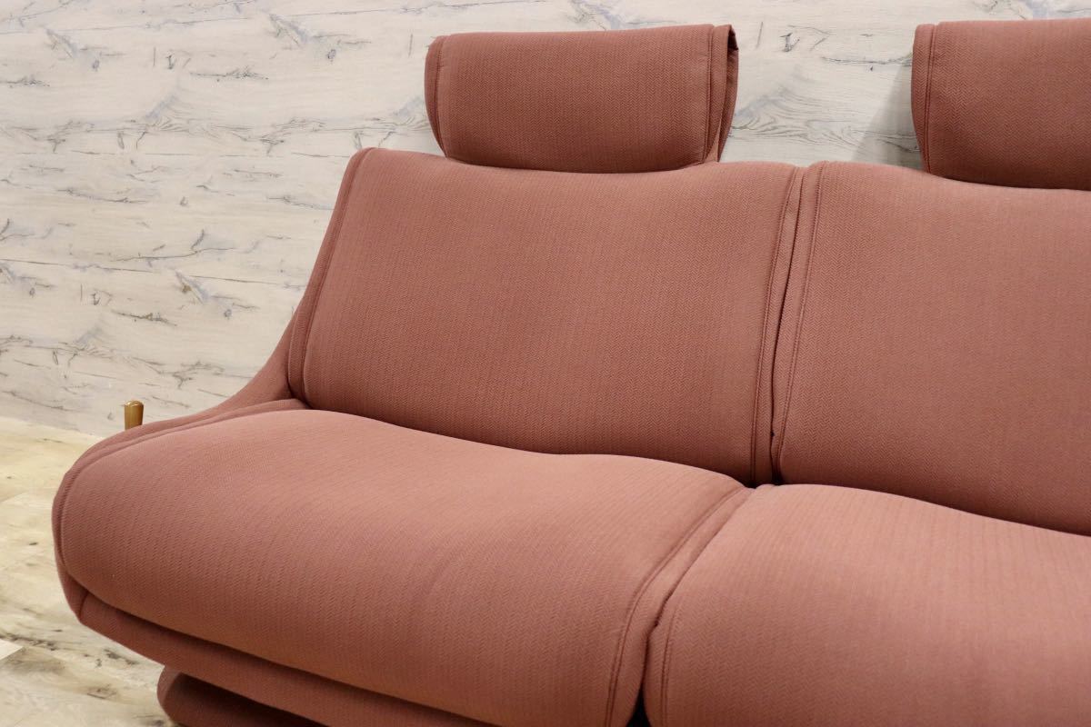 GMGN265○karimoku / カリモク UA4262VB 2人掛けソファ ラブソファ リクライニングソファ ファブリック 国産家具 定価約22万 展示品