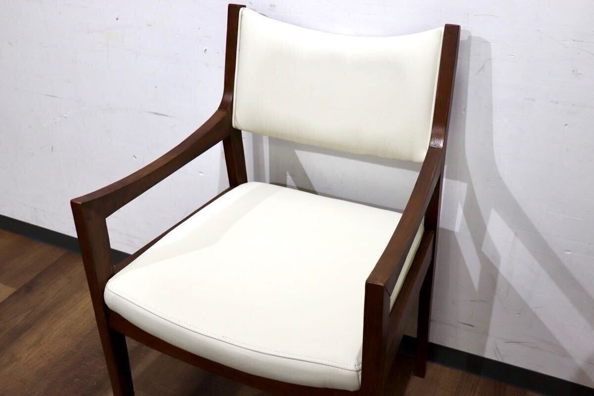 GMHN283F○MARGINAL / マージナル Chess MCH-200 ダイニングチェア アームチェア 椅子 チェア ホワイト シンプル 合皮 北欧スタイル 在庫品