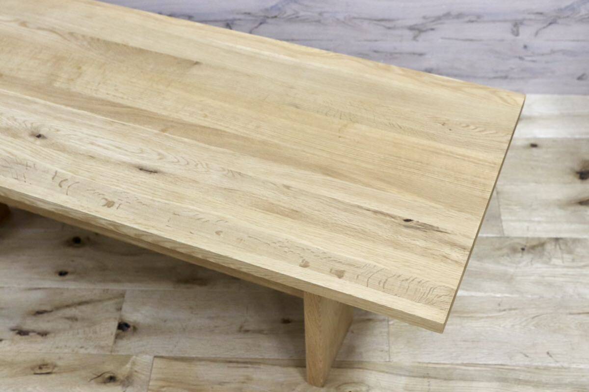 GMHK72○unico / ウニコ CALIME ローテーブル リビングテーブル センターテーブル コーヒーテーブル オーク無垢材 定価4万 展示品 廃番