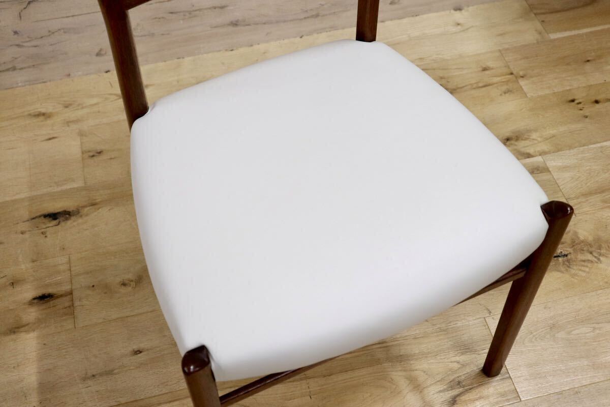 GMHN88B○karimoku / カリモク vivente ビベンテ ダイニングチェア 椅子 2脚セット 花梨無垢材 合皮 稀少 ヴィンテージ 定価約36万