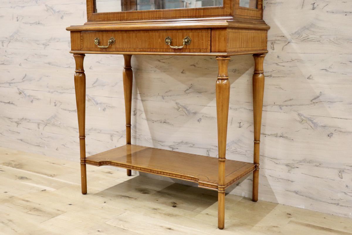 GMGK180○MAITLAND-SMITH / メートランドスミス ガラスキャビネット 飾り棚 最高級 希少 英国 クラシック 定価約80万